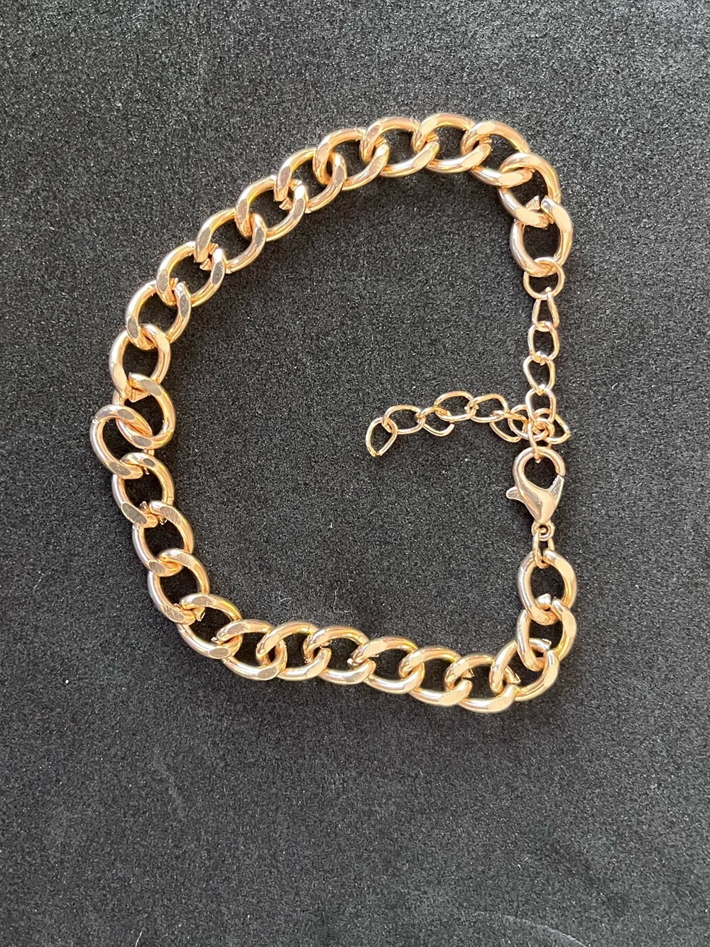 Gold  covered Chain Link Anklet - Women Jewelry